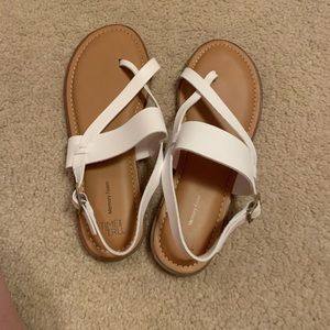 White sandals